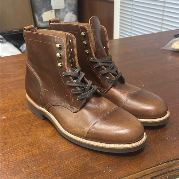 J Crew Kenton leather cap-toe boots F4446 - Picture 1 of 5